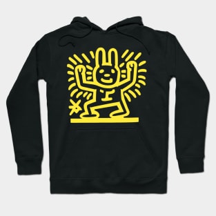 Funny Keith Haring, cat yoga Hoodie